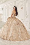 Ladivine 15712 Long Off the Shoulder Corset Poofy Quinceanera Dress