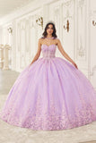 Ladivine 15723 Long Poofy A-Line Quinceanera Gown with Tulle Cape