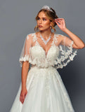 DeKlaire Bridal 488 Wedding Dress A-Line Shawl Covering