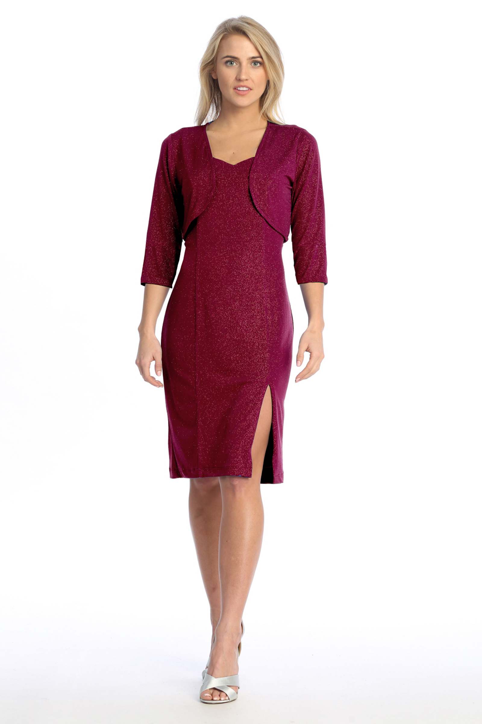 Celavie 6630-S Dress Knee Length Cocktail Includes Jacket