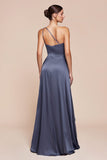 Ladivine 7450 Dress One Shoulder Satin A-Line Gown