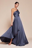 Ladivine 7450 Dress One Shoulder Satin A-Line Gown