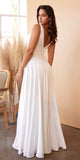 Cinderella Divine 7469W Long Formal A-Line Satin Dress