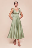 Ladivine 7499 Dress Tea Length Satin A-Line Dress