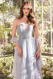 Andrea & Leo A1369 Dress Strapless A-Line Ombre Beaded Gown