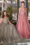 Andrea & Leo A1399 Dress Strapless Lace Ball Gown & Choker