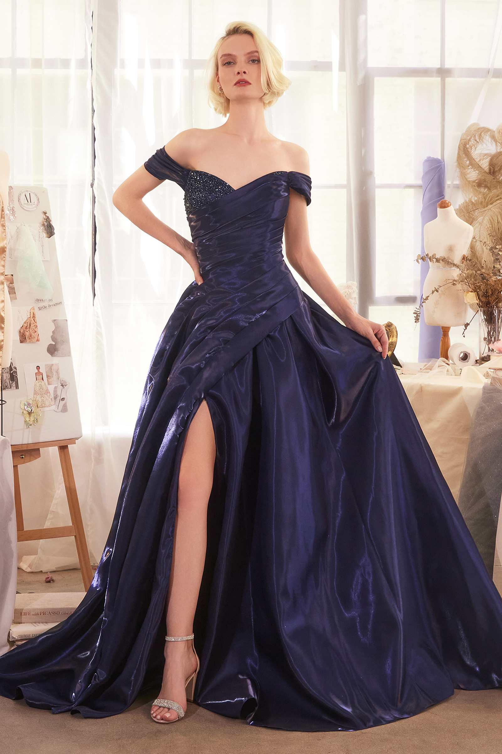 Andrea & Leo A1424 Dress Off The Shoulder Organza Ball Gown