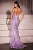 Ladivine C162 Dress Long Beaded Fitted Gown