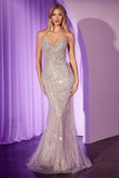 Ladivine CC416 Dress Sequin Strapless Fitted Gown