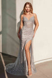 Ladivine CC8801 Dress Pearl Embellished Fit & Flare Gown