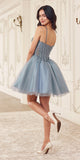 Ladivine CD0236 Short A-Line Tulle Homecoming Dress