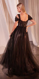 Ladivine CD0237 Long Black Off The Shouler Ball Gown