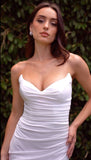 Ladivine CD791W Wedding Dress Strapless Stretch Satin Bridal Gown