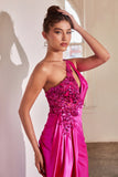 Ladivine CD454 Dress | Cinderella Divine CD454 - Fuchsia