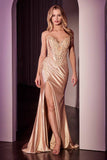 Ladivine CDS521 Dress Strapless Lace & Stretch Satin Gown