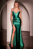 Ladivine CDS528 Dress Crystal Edged Fitted Satin Gown