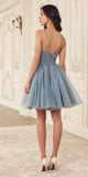 Ladivine CY022 Beaded A-Line Layered Tulle Short Homecoming Dress