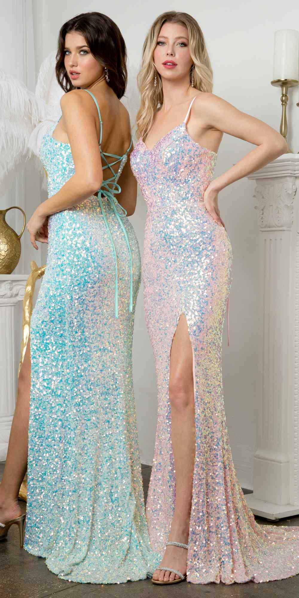 White Opal Sequin Dress