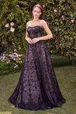 Andrea & Leo MA104 Strapless Embroidered Ball Gown With Removable Jacket