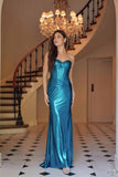 Nox Anabel T1499 Dress Strapless Metallic Satin Fitted Gown