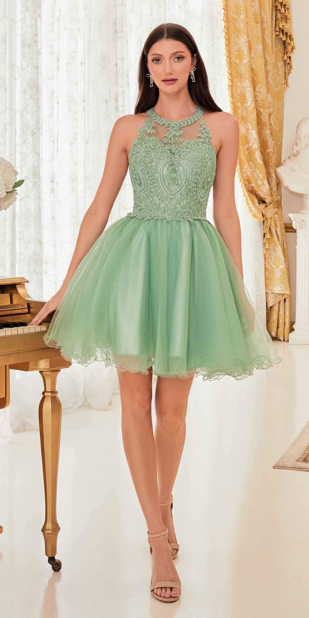 Cinderella Divine UJ0119 Dress - Sage