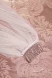 Ladivine V010 Wedding Veil - Floral Scalloped Lace Royal Veil