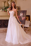 Andrea & Leo WL032 Gown Floral Appliqued Strapless Wedding Ball Gown