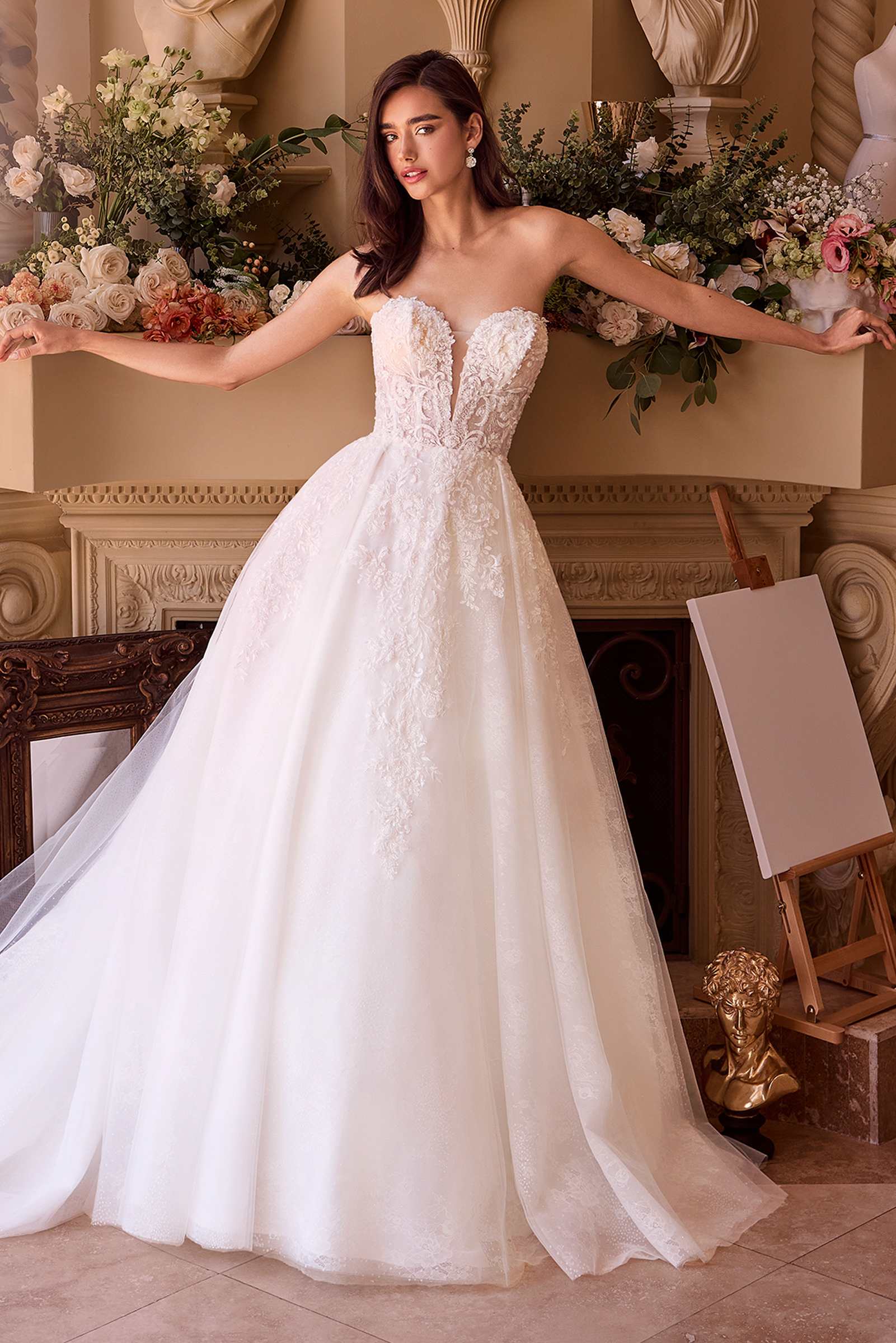 Andrea & Leo WL037 Dress Strapless Wedding Ball Gown & Lace Bolero