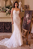 Andrea & Leo WL044 Dress Fitted Lace Wedding Dress & Removable Overskirt