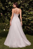 Ladivine C148W Strapless A-Line Lace & Tulle Wedding Dress