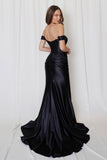 Juno M1043 Dress Off the Shoulder Satin Gown