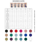 Color Chart Spandex Satin