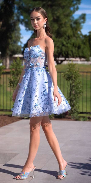Cinderella Divine KV1089 Corset Style Short Dress with Poofy