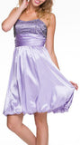 Lilac Graduation Dress Short Bubble Glitter Sweetheart Empire