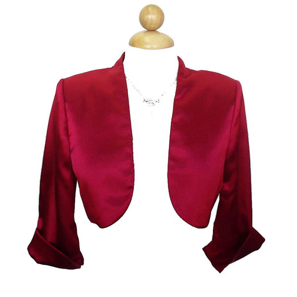 Red deals satin bolero